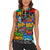 Hip Hop Graffiti Style Women Sleeveless Polo Shirt Black Melanin Text and Urban Street Art Design - Wonder Print Shop