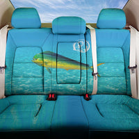 Mahi Mahi  Fishing Customize Name Back Car Seat Cover Underwater Blue Background in Tropical Ocean Scene - Wonder Print Shop