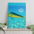 Mahi Mahi  Fishing Customize Name Canvas Wall Art Underwater Blue Background in Tropical Ocean Scene - Wonder Print Shop