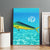 Mahi Mahi  Fishing Customize Name Canvas Wall Art Underwater Blue Background in Tropical Ocean Scene - Wonder Print Shop