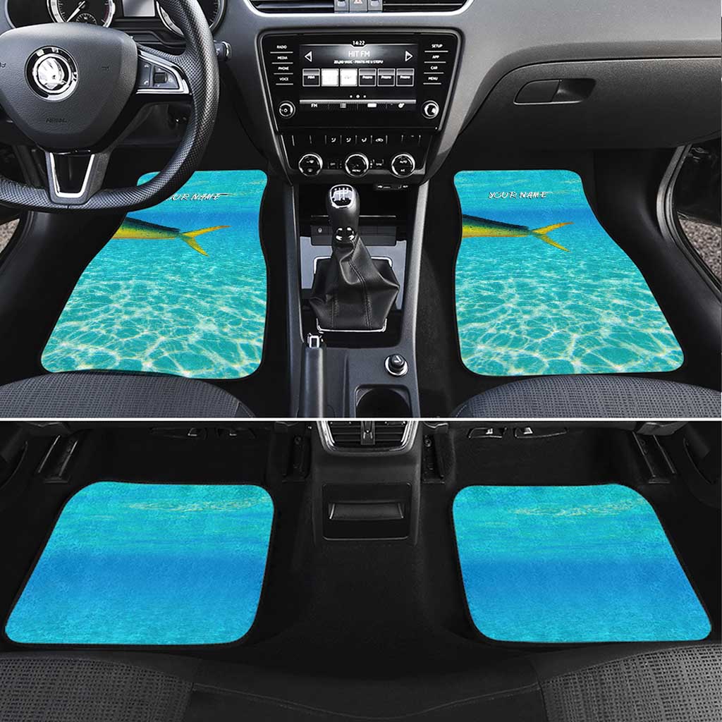 Mahi Mahi  Fishing Customize Name Car Mats Underwater Blue Background in Tropical Ocean Scene - Wonder Print Shop