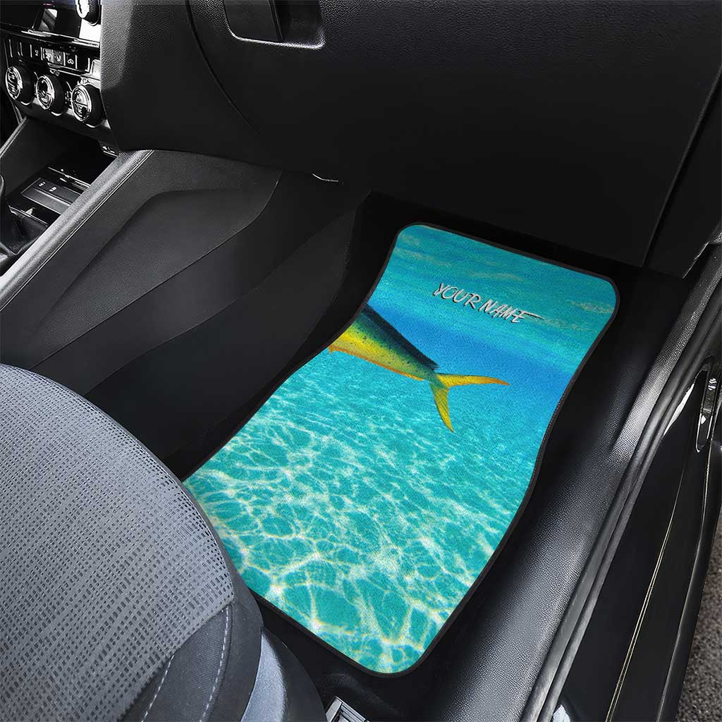 Mahi Mahi  Fishing Customize Name Car Mats Underwater Blue Background in Tropical Ocean Scene - Wonder Print Shop