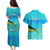Mahi Mahi  Fishing Customize Name Couples Matching Puletasi and Hawaiian Shirt Underwater Blue Background in Tropical Ocean Scene - Wonder Print Shop