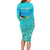 Mahi Mahi  Fishing Customize Name Family Matching Long Sleeve Bodycon Dress and Hawaiian Shirt Underwater Blue Background in Tropical Ocean Scene - Wonder Print Shop