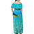 Mahi Mahi  Fishing Customize Name Family Matching Off Shoulder Maxi Dress and Hawaiian Shirt Underwater Blue Background in Tropical Ocean Scene - Wonder Print Shop
