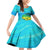 Mahi Mahi  Fishing Customize Name Family Matching Off Shoulder Short Dress and Hawaiian Shirt Underwater Blue Background in Tropical Ocean Scene - Wonder Print Shop