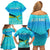 Mahi Mahi  Fishing Customize Name Family Matching Off Shoulder Short Dress and Hawaiian Shirt Underwater Blue Background in Tropical Ocean Scene - Wonder Print Shop