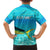 Mahi Mahi  Fishing Customize Name Family Matching Short Sleeve Bodycon Dress and Hawaiian Shirt Underwater Blue Background in Tropical Ocean Scene - Wonder Print Shop