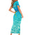 Mahi Mahi  Fishing Customize Name Family Matching Short Sleeve Bodycon Dress and Hawaiian Shirt Underwater Blue Background in Tropical Ocean Scene - Wonder Print Shop