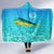 Mahi Mahi  Fishing Customize Name Hooded Blanket Underwater Blue Background in Tropical Ocean Scene - Wonder Print Shop