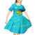 Mahi Mahi  Fishing Customize Name Kid Short Sleeve Dress Underwater Blue Background in Tropical Ocean Scene - Wonder Print Shop