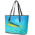 Mahi Mahi  Fishing Customize Name Leather Tote Bag Underwater Blue Background in Tropical Ocean Scene - Wonder Print Shop
