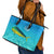 Mahi Mahi  Fishing Customize Name Leather Tote Bag Underwater Blue Background in Tropical Ocean Scene - Wonder Print Shop