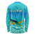 Mahi Mahi  Fishing Customize Name Long Sleeve Shirt Underwater Blue Background in Tropical Ocean Scene - Wonder Print Shop