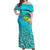 Mahi Mahi  Fishing Customize Name Off Shoulder Maxi Dress Underwater Blue Background in Tropical Ocean Scene - Wonder Print Shop