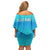 Mahi Mahi  Fishing Customize Name Off Shoulder Short Dress Underwater Blue Background in Tropical Ocean Scene - Wonder Print Shop