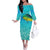 Mahi Mahi  Fishing Customize Name Off The Shoulder Long Sleeve Dress Underwater Blue Background in Tropical Ocean Scene - Wonder Print Shop