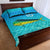 Mahi Mahi  Fishing Customize Name Quilt Bed Set Underwater Blue Background in Tropical Ocean Scene - Wonder Print Shop