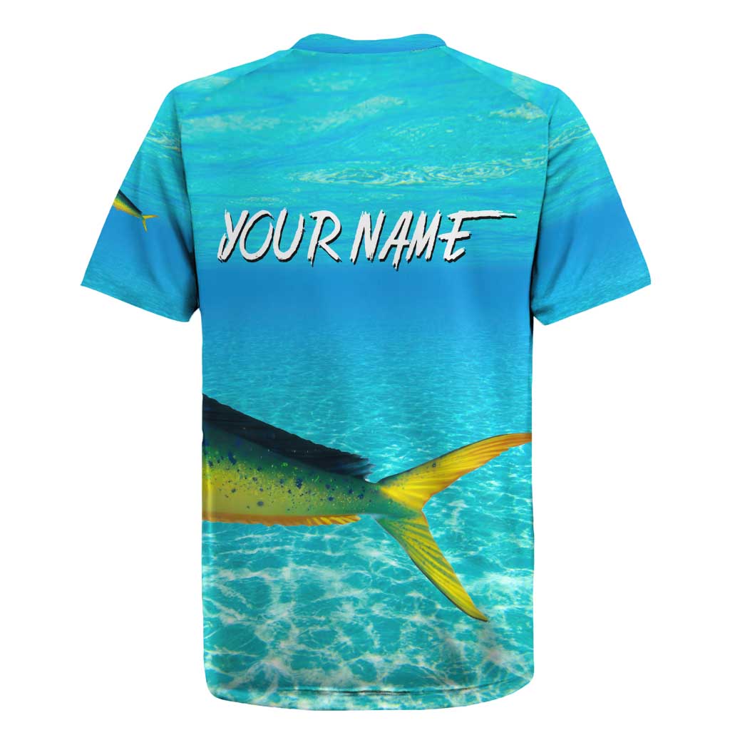 Mahi Mahi  Fishing Customize Name Rugby Jersey Underwater Blue Background in Tropical Ocean Scene - Wonder Print Shop