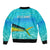 Mahi Mahi  Fishing Customize Name Sleeve Zip Bomber Jacket Underwater Blue Background in Tropical Ocean Scene - Wonder Print Shop