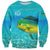 Mahi Mahi  Fishing Customize Name Sweatshirt Underwater Blue Background in Tropical Ocean Scene - Wonder Print Shop