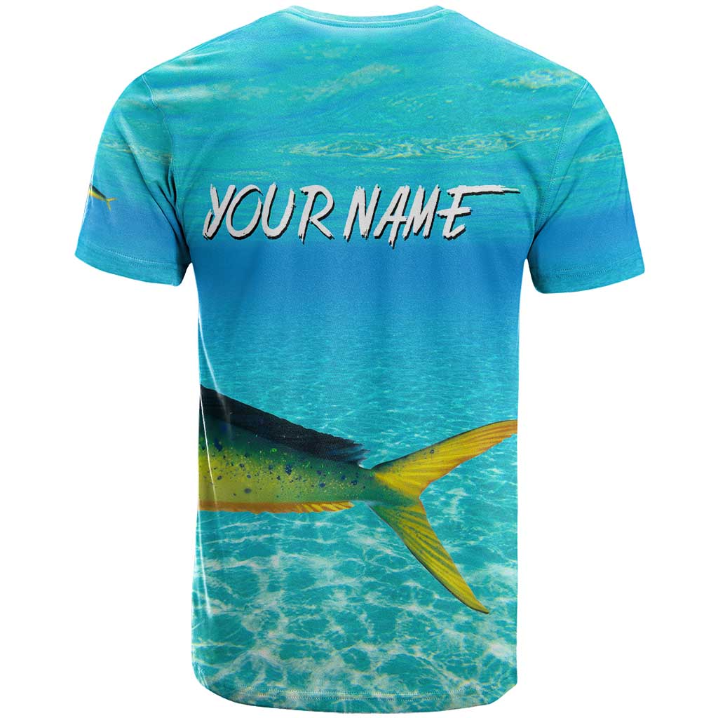 Mahi Mahi  Fishing Customize Name T Shirt Underwater Blue Background in Tropical Ocean Scene - Wonder Print Shop