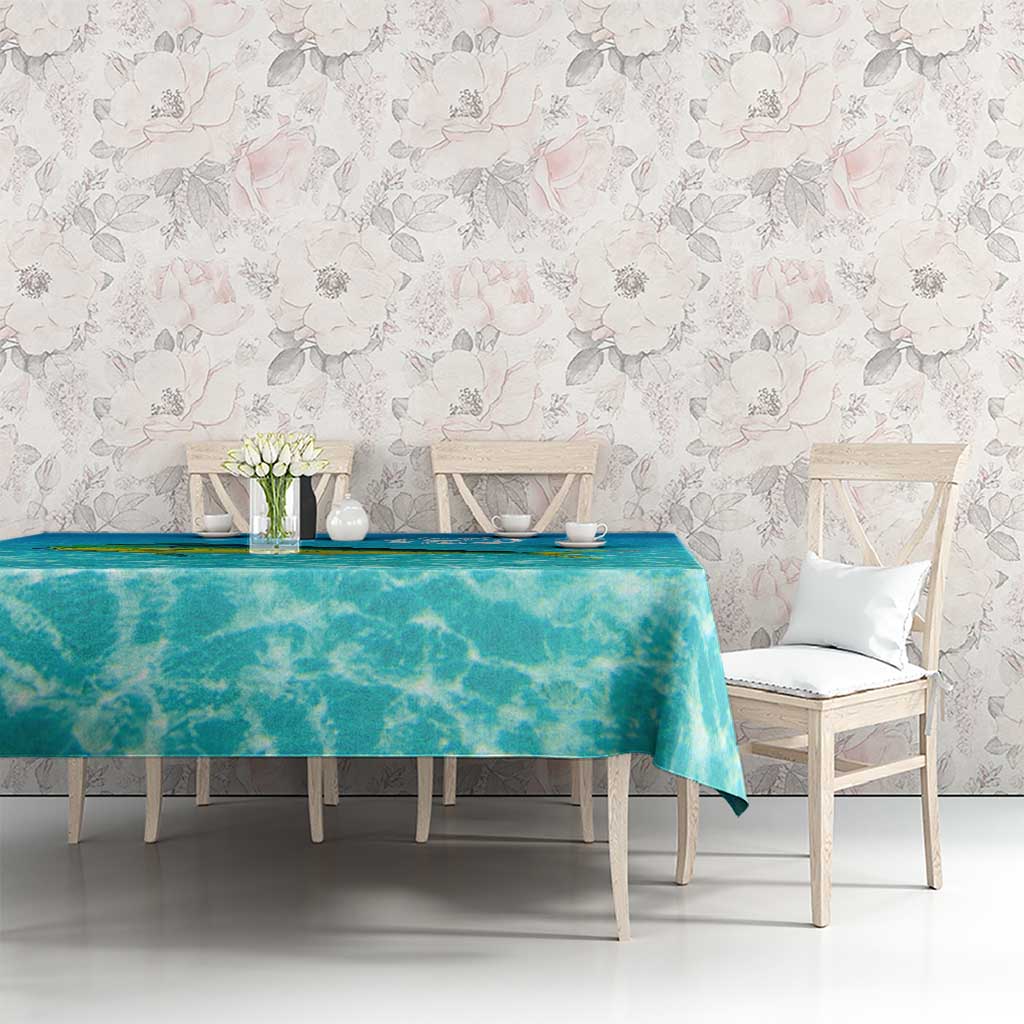 Mahi Mahi  Fishing Customize Name Tablecloth Underwater Blue Background in Tropical Ocean Scene - Wonder Print Shop