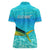 Mahi Mahi  Fishing Customize Name Women Polo Shirt Underwater Blue Background in Tropical Ocean Scene - Wonder Print Shop