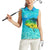 Mahi Mahi  Fishing Customize Name Women Sleeveless Polo Shirt Underwater Blue Background in Tropical Ocean Scene - Wonder Print Shop