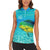 Mahi Mahi  Fishing Customize Name Women Sleeveless Polo Shirt Underwater Blue Background in Tropical Ocean Scene - Wonder Print Shop