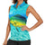 Mahi Mahi  Fishing Customize Name Women Sleeveless Polo Shirt Underwater Blue Background in Tropical Ocean Scene - Wonder Print Shop