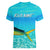 Mahi Mahi  Fishing Customize Name Women V-Neck T-Shirt Underwater Blue Background in Tropical Ocean Scene - Wonder Print Shop