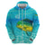 Mahi Mahi  Fishing Customize Name Zip Hoodie Underwater Blue Background in Tropical Ocean Scene - Wonder Print Shop