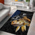 Walleye Fishing Skeleton Personalized Area Rug Grunge American Flag and Realistic Fish Graphic - Wonder Print Shop