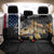 Walleye Fishing Skeleton Personalized Back Car Seat Cover Grunge American Flag and Realistic Fish Graphic - Wonder Print Shop