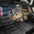 Walleye Fishing Skeleton Personalized Back Car Seat Cover Grunge American Flag and Realistic Fish Graphic - Wonder Print Shop