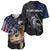 Walleye Fishing Skeleton Personalized Baseball Jersey Grunge American Flag and Realistic Fish Graphic - Wonder Print Shop