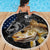 Walleye Fishing Skeleton Personalized Beach Blanket Grunge American Flag and Realistic Fish Graphic - Wonder Print Shop