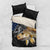 Walleye Fishing Skeleton Personalized Bedding Set Grunge American Flag and Realistic Fish Graphic - Wonder Print Shop