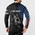 Walleye Fishing Skeleton Personalized Button Sweatshirt Grunge American Flag and Realistic Fish Graphic - Wonder Print Shop