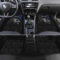 Walleye Fishing Skeleton Personalized Car Mats Grunge American Flag and Realistic Fish Graphic - Wonder Print Shop