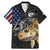 Walleye Fishing Skeleton Personalized Family Matching Mermaid Dress and Hawaiian Shirt Grunge American Flag and Realistic Fish Graphic - Wonder Print Shop