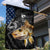 Walleye Fishing Skeleton Personalized Garden Flag Grunge American Flag and Realistic Fish Graphic - Wonder Print Shop