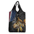Walleye Fishing Skeleton Personalized Grocery Bag Grunge American Flag and Realistic Fish Graphic - Wonder Print Shop
