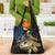Walleye Fishing Skeleton Personalized Grocery Bag Grunge American Flag and Realistic Fish Graphic - Wonder Print Shop