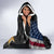 Walleye Fishing Skeleton Personalized Hooded Blanket Grunge American Flag and Realistic Fish Graphic - Wonder Print Shop