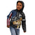Walleye Fishing Skeleton Personalized Kid Hoodie Grunge American Flag and Realistic Fish Graphic - Wonder Print Shop