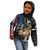 Walleye Fishing Skeleton Personalized Kid Hoodie Grunge American Flag and Realistic Fish Graphic - Wonder Print Shop