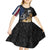 Walleye Fishing Skeleton Personalized Kid Short Sleeve Dress Grunge American Flag and Realistic Fish Graphic - Wonder Print Shop