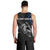 Walleye Fishing Skeleton Personalized Men Tank Top Grunge American Flag and Realistic Fish Graphic - Wonder Print Shop